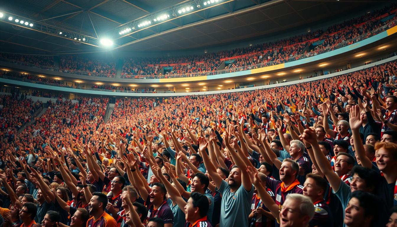 Fußballfans im Stadion