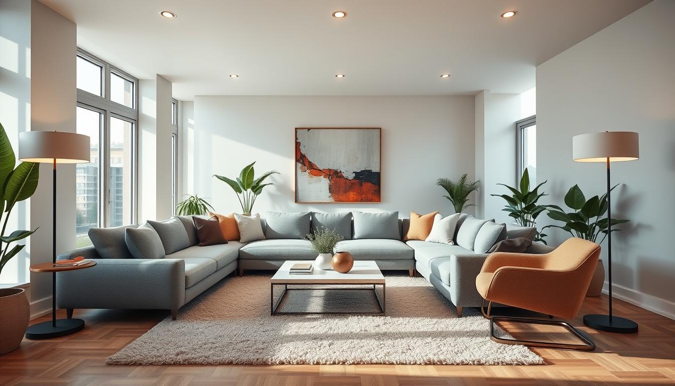 Modernes Wohnzimmer Einrichtungskonzept