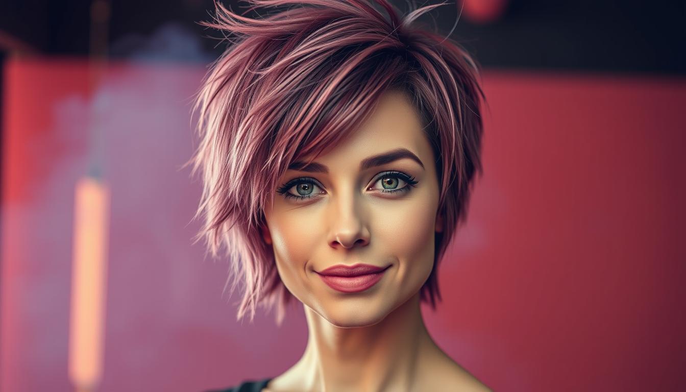 Pixie-Cut mit wilden Stufen